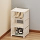 thumbnail image 4 of Organizador de Zapatos de Múltiples Capas Estante de 4 Niveles Ahorrador de Espacio, Estante Plástico Ajustable para Entrada, Dormitorio, Hogar, Blanco o Negro, 56x27x26cm, 4 of 6