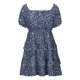 thumbnail image 1 of Mujeres sexy manga corta impresa cuello redondo damas delgado mini vestido de damas Pompotops  ghjkhdj10300, 1 of 7