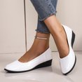 thumbnail image 2 of YOUYEDIAN Loafers for Women Comfortable Versatile Pointed Toe Fashion Wedge Heel Non Slip Flats Casual Low Cut Outdoor Walking Shoes, 2 of 5