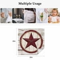 thumbnail image 4 of Texas Star Retro Cloth Napkins, Red Farmhouse Country Western Vintage Washable and Reusable Dinner Napkins Set of 4, Table Napkin for Kitchen Party Birthday Wedding Hotel Housewarming 20"x20", 4 of 8