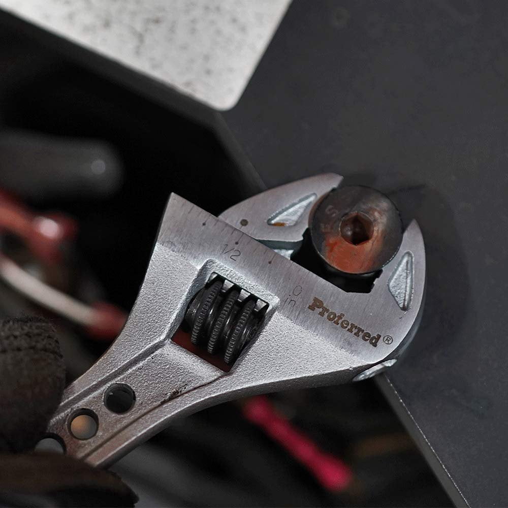 Proferred T06002 Tiger Paw Adjustable Wrench with Padded Handle, Matt, 6"
