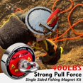 thumbnail image 2 of Kit de pesca magnético MUTUACTOR, 180 kg de fuerza de tracción con cuerda de 20 m, 2 of 8