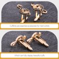 thumbnail image 2 of MasteelfCA 2 Pairs Note Sleeve Buckles Shirt Sleeve Cufflinks Men Rhinestone Buttons, 2 of 8