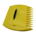 thumbnail image 1 of recogedoras de hojas, rastrillos manuales versátiles, herramienta de jardinería para limpiar basura, escombros de césped, esparcir mantillo en Rectángulo amarillo, 1 of 8