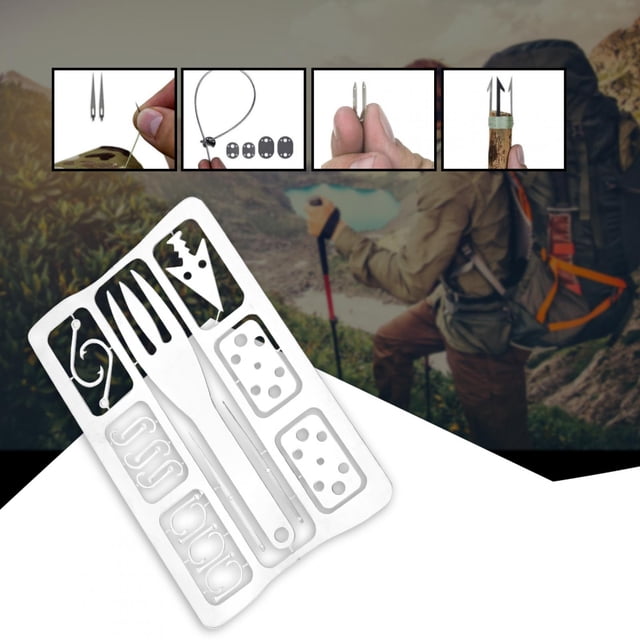 Tarjeta multiherramienta, equipo de camping multiherramienta Supervivencia Tarjeta multiherramienta Tarjeta de supervivencia Diseño a prueba de futuro