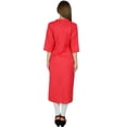 thumbnail image 3 of Bimba Women Rayon Button Down Long Straight Kurta Kurti Formal Ethnic Blouse, 3 of 8