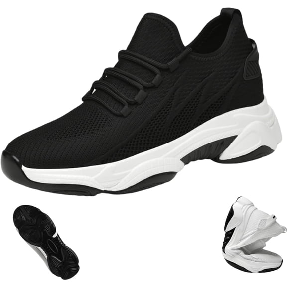 Tallure Sneakers,Sneakers 4inch Hidden Height Increase Cushioned Sole, Lightweight Breathable Height Increase Sneakers