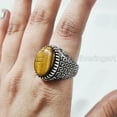 thumbnail image 5 of Tiger Eye Ring, Natural Tiger's Eye, June Birthstone Tiger Ring, Silver Jewelry, 925 Silver Ring, Birthday Gift, Heavy Mens Ring, Healing Gemstone, Mans Designer Ring, Christmas, Mens Signet Ring, 5 of 7