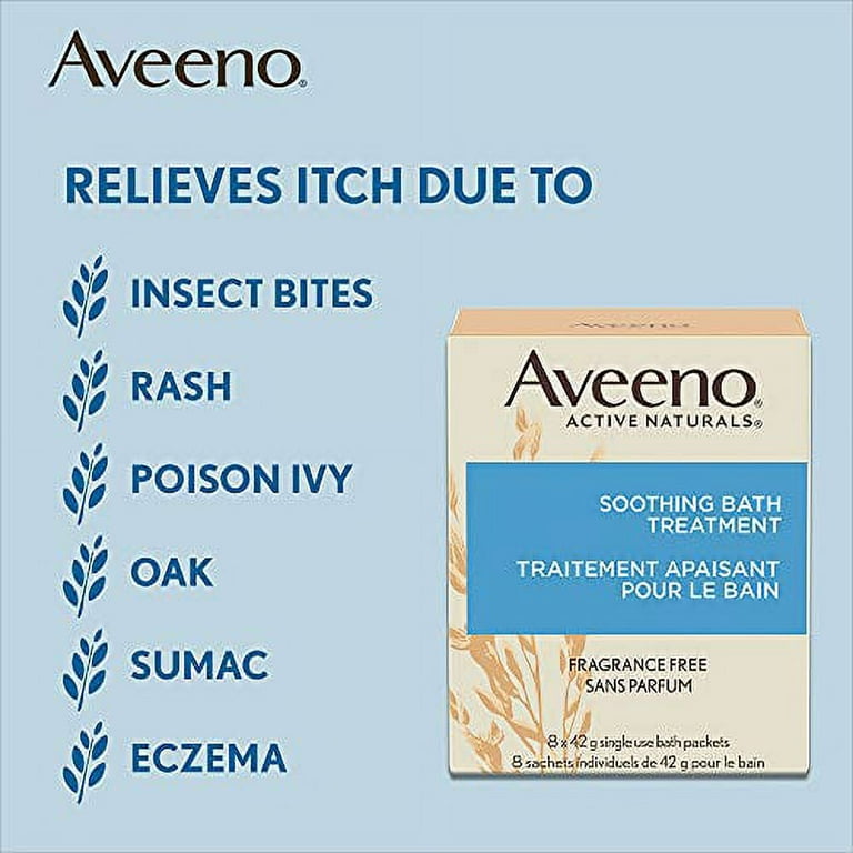 Aveeno Baby Eczema Therapy Soothing Bath Treatment, Oatmeal Fragrance-Free,  Single Use Packets