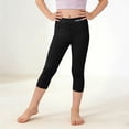 thumbnail image 2 of Pretxorve Kids Girls Stretchy Yoga Leggings Solid Cropped Length Soft Casual Pants Sizes 3-13Y, 2 of 5
