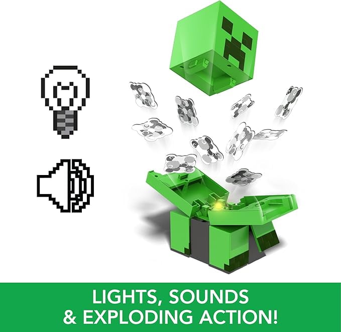 Minecraft Exploding RC Creeper with Lights & Sounds with 10 Explosion Particles and DLC Code