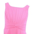 thumbnail image 6 of Doomiva Girls Ruched Knot Chiffon Wedding Party Gown A-line Flower Girls Dress Pink 16, 6 of 7