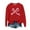 Red, variant on Girls' Valentine's Day Sweatshirt Long Sleeve Crew Neck Pullover Bow Print Festive Casual Top (1-12 Years)