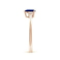 thumbnail image 3 of Angara Natural 0.4 Ct. Blue Sapphire with Diamond Classic Ring in 14K Rose Gold for Women (Ring Size: 3.5), 3 of 9