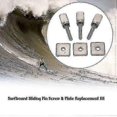 thumbnail image 3 of Kit de reemplazo de placa de aleta de tornillo de aleta deslizante para tabla de surf longboard de 6 piezas para tabla de bodyboard de stand up paddle s202412244593, 3 of 4