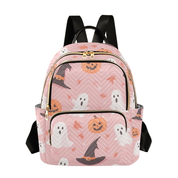 FORMRS Mini Backpack Purse for Women Travel Daypack Casual Shoulder Bag, Cute Pink Halloween