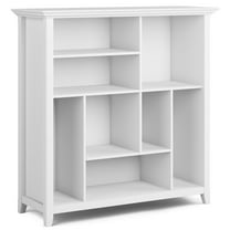 Simpli Home Amherst SOLID WOOD 44 inch x 44 inch Transitional Multi Cube Bookcase and Storage Unit in White