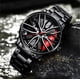 thumbnail image 5 of Reloj deportivo para hombres de color rojo con forma de rueda de automóvil, reloj de moda para hombres, reloj automático con forma de neumático, 5 of 9
