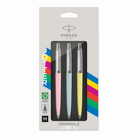 Parker Jotter Originals Gel Pen Pastel Collection, Blue, Yellow & Pink 50's  Finish, Medium Point, Black Ink, 3 Count – Walmart Inventory Checker –  BrickSeek