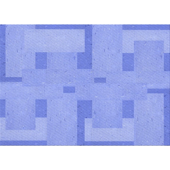 Ahgly Company Machine Washable Indoor Rectangle Transitional Light Slate Blue Area Rugs, 7' x 9'