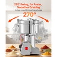 thumbnail image 5 of 2500g Electric Grain Mill Grinder, 3400W 32000RPM Stainless Steel Dry Spice Corn Coffee Nut Pulverizer, 270° Swing Type, 5 of 6
