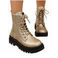 thumbnail image 4 of Tawop Womans Boots Mid-Calf Thick Sole Zipper Fall Boots, 4 of 4