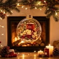 thumbnail image 3 of Lighted Christmas Ball Ornaments 2026, Lighted Santa Round - Whimsical Holiday Ornament, 3D Acrylic Hanging Decorations for Xmas Tree, Rustic Holiday Home Decor and Stocking Stuffer, 3 of 5