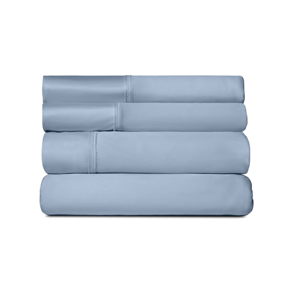 Juego de sábanas SHEEX Queen refrescante y absorbente de humedad azul