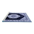 thumbnail image 2 of Ahgly Company Machine Washable Indoor Rectangle Medallion Blue Traditional Area Rugs, 2' x 4', 2 of 4