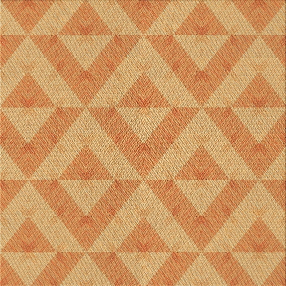 Ahgly Company Indoor Square Patterned Neon Orange Area Rugs, 5' Square