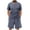 Gray, variant on Men's 2 Pieces Outfits Casual Quarter Zip Polo T Shirt and Shorts Set Athletic Jogging Summer Tracksuit Gray XL(XL)