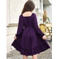 thumbnail image 3 of Arshiner Halloween Black Dress Girls Fall Funeral Casual Father Daughter Dance Dresses for 10-12Y, 3 of 9