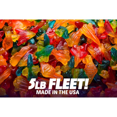 Gummy Jet Fighters (Bulk Bag) Five-pound bag of gummy aircraft.