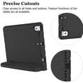 thumbnail image 4 of For iPad 7th Generation Case for Kids with Tempered Glass Screen Protector – iPad 10.2 inch 2019 Case for Kids Shock Proof Protective Heavy Duty Cover with Handle Stand for 2019 Apple iPad 10.2 Black, 4 of 11