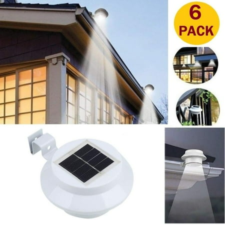 6pack Outdoor Solar Gutter Lights Waterproof Fence Post 6pack Outdoor Solar Gutter Lights Waterproof Fence Post Wall Mount Decorative Deck Lighting