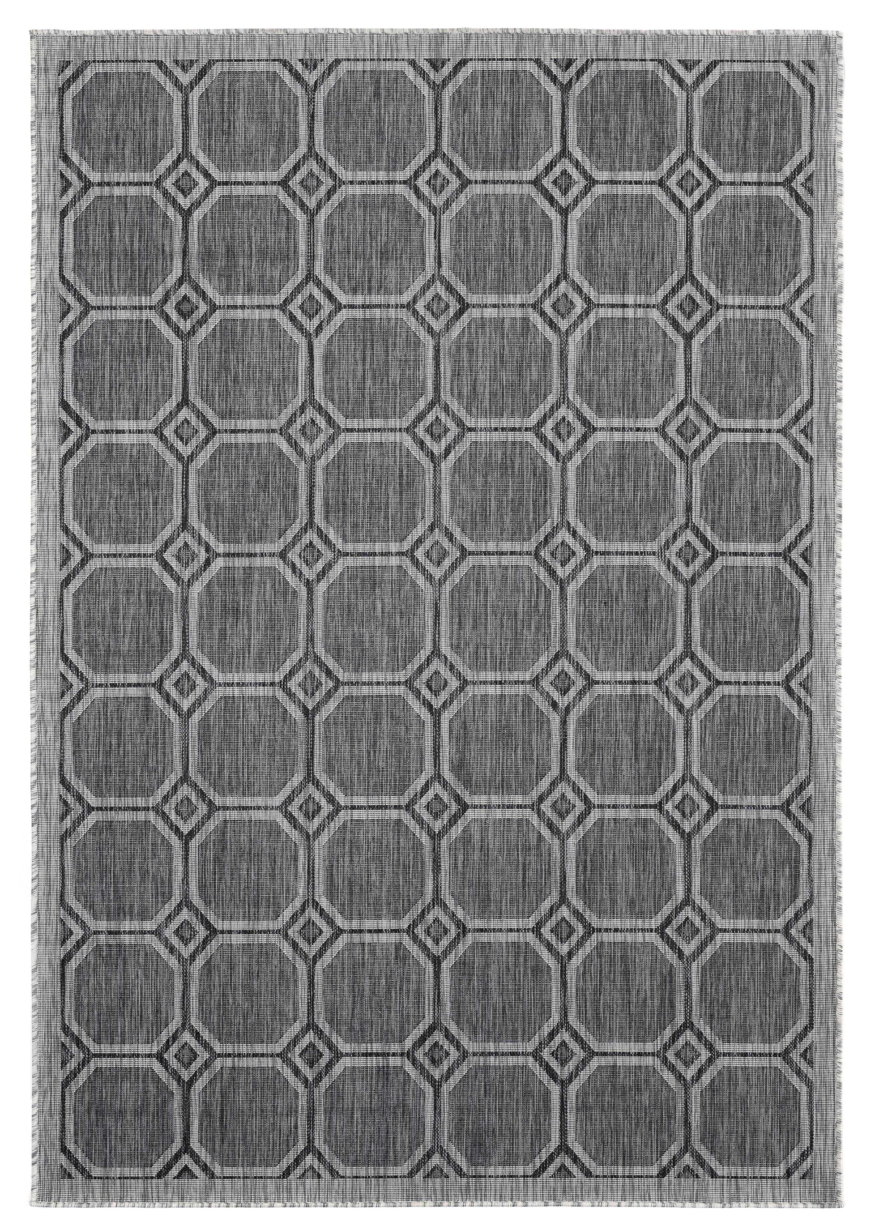 United Weavers Mali Madina Contemporary Geometric Area Rug, Black, 7'10" x 10'6"