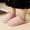 Pink, variant on Womens Comfy House Slippers Winter Trendy cUTE Solid Color Warm Flat Closed Toe Cotton Slipper for Indoor and Outdoor White 7.5