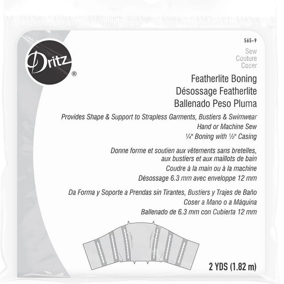 Dritz Featherlite Boning 1/4" White 2yd