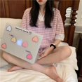 thumbnail image 4 of Pijamas de verano para mujer, conjunto de 2 piezas de encaje con cuello en V y manga corta a cuadros, ropa de dormir informal holgada de servicio a domicilio, 4 of 4