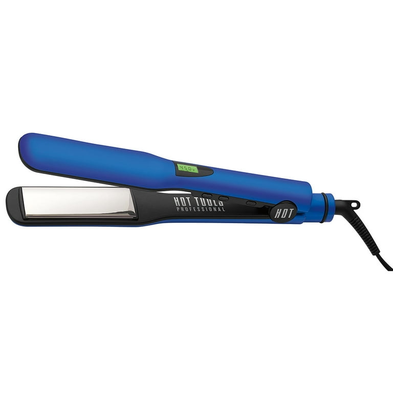 Hot Tools Professional Radiant Blue Titanium 1 1 2 Digital Salon Flat Iron