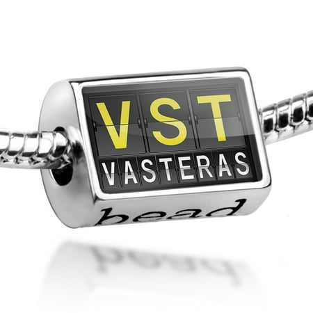Bead VST Airport Code for Vasteras Charm Fits All European
