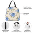 thumbnail image 7 of Blue Rose Floral Lunch Bag Thick Aluminum Foil Cooler Tote for Women Work Picnic Gift, 7 of 7
