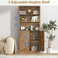 thumbnail image 5 of Bookshelf & Bookcase Set, Tiered Adjustable Storage Shelves, Book Shelf with Anti-Tipping Device, Modern Display Rack for Living Room, Bedroom, Office, 5 of 15