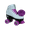 White; Purple, variant on Epic Purple Princess Quad Roller Skates