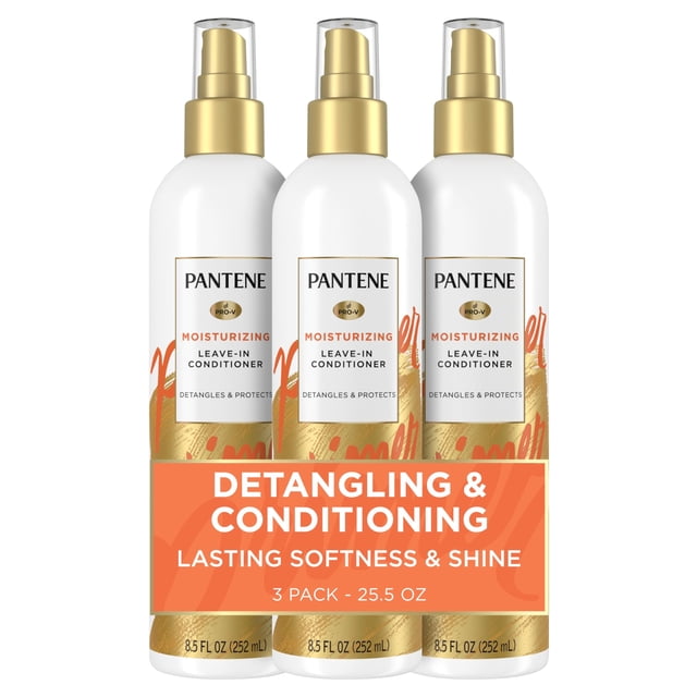 Pantene, Conditioning Mist Detangler, Nutrient Boost, Pro-V Repair and Protect for Damaged Hair, 8.5 fl oz, Triple Pack