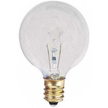 

Westpointe 70825 Candelabra Base G16.5 Vanity Globe Bulb 60W Clear 2-Pack