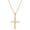 Rose Gold, variant on Collection Round Accent White Diamond Looped Cross Flower Pendant for Women with 18 Inch Silver Chain in 925 Sterling Silver