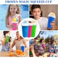thumbnail image 5 of FAJIAN Slushy Maker Cup, 2-Pack Frozen Magic Squeeze Cup, Residential Milkshake Makers, Blue + Pink, 5 of 7