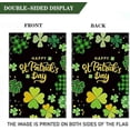 thumbnail image 4 of Happy St Patrick''s Day Garden Flag 12.5 x 18 Inch Shamrock Clover Flag Decorative Double Sided Burlap Flag for St. Patrick''s Day Decoration, 4 of 6