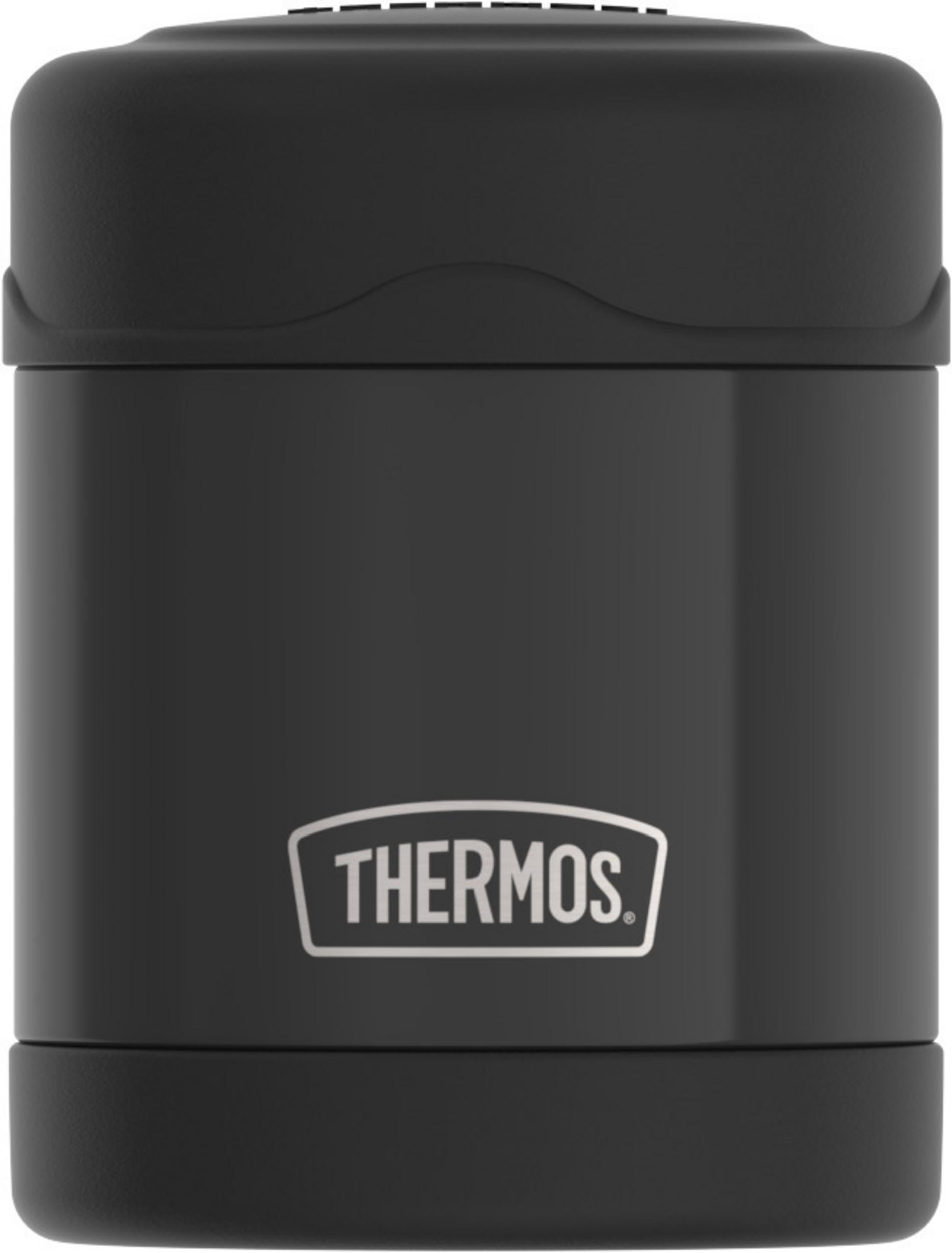 (4 pack) Thermos Vacuum Insulated Food Jar, Matte Black, 10oz